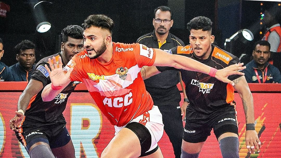 <div class="paragraphs"><p>U Mumba were defeated by Gujarat Giants in the Pro Kabaddi League match</p></div>