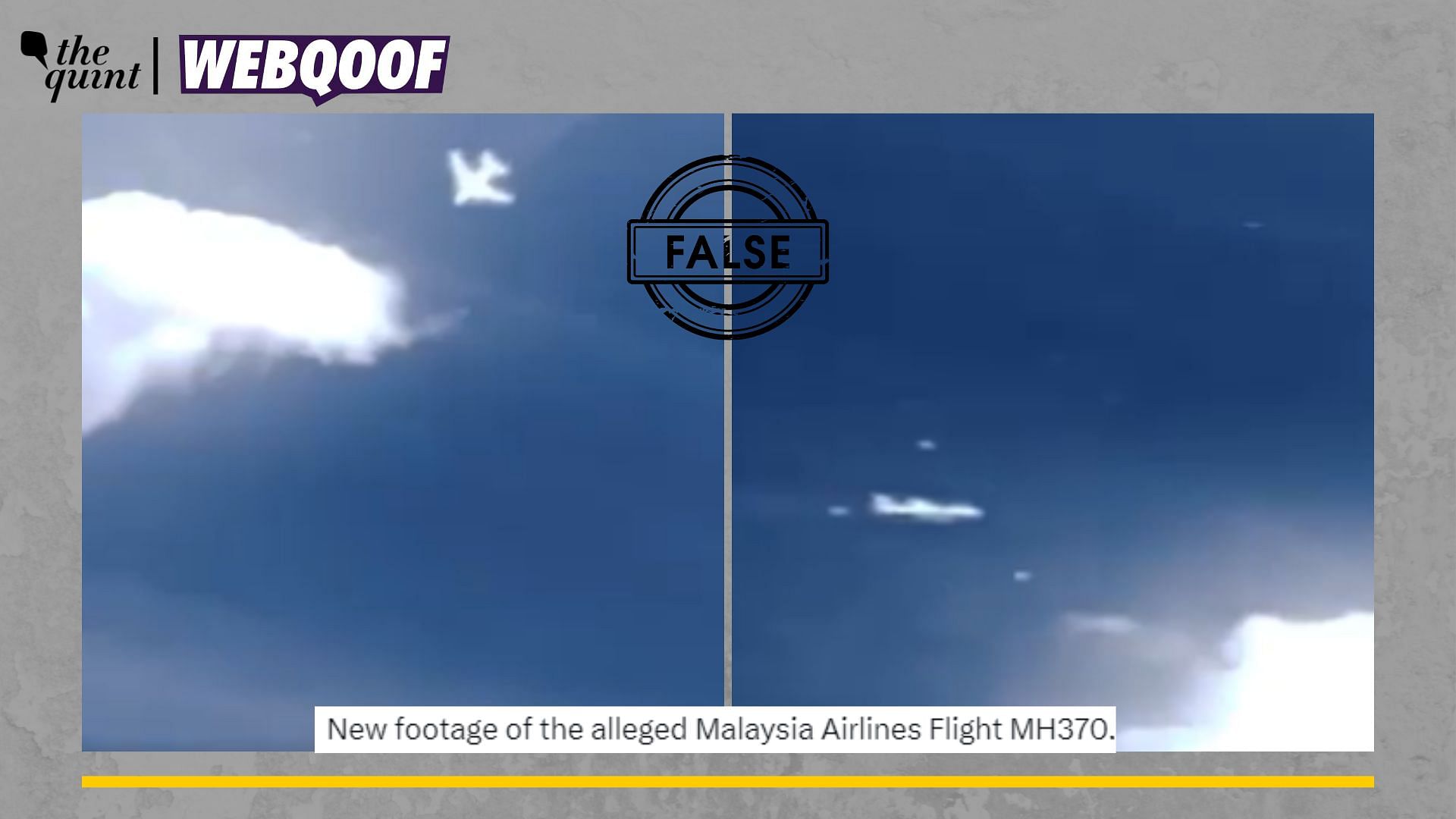 No, This Video Does Not Show the Moment Malaysian Aircraft MH370 Went Missing