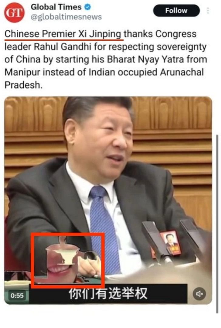 We found that the screenshot is fabricated and there is no evidence to prove that Jinping thanked Gandhi.