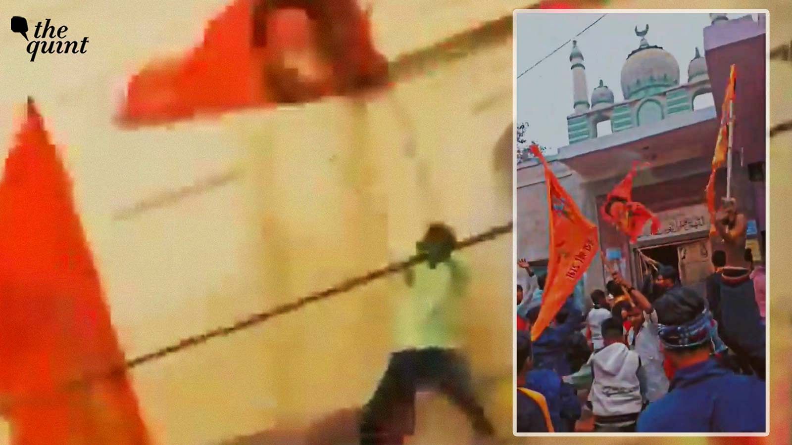 <div class="paragraphs"><p>Videos of the mob climbing on the mosque have gone viral.</p></div>