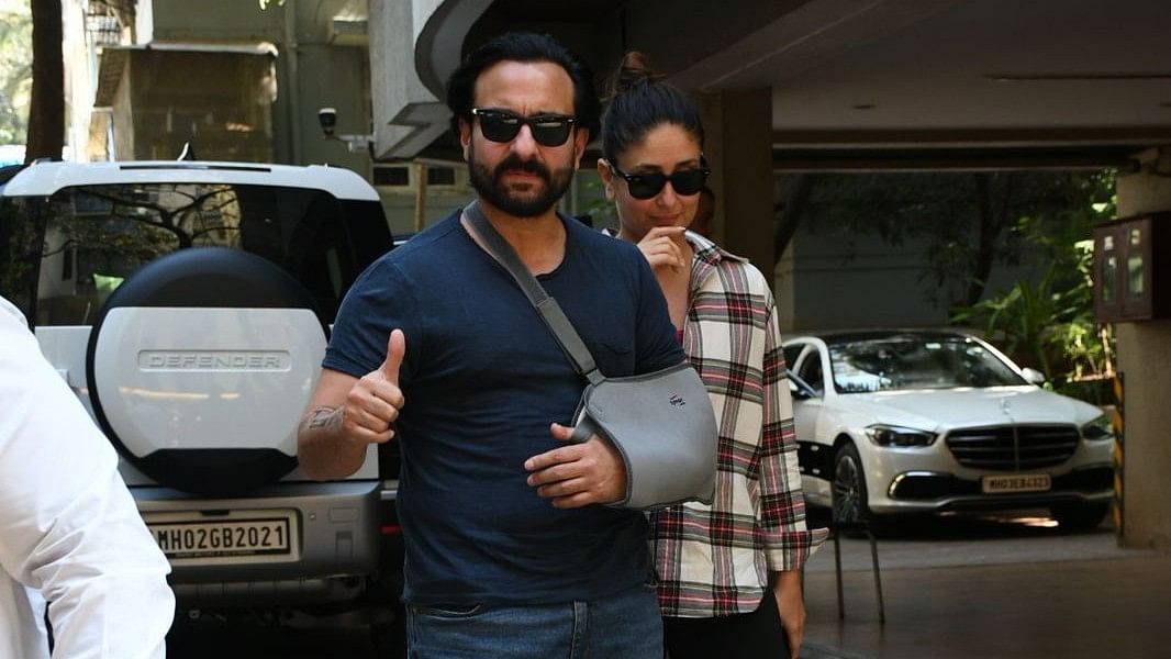 <div class="paragraphs"><p>Actor Saif Ali Khan was discharged from hospital post-surgery.</p></div>