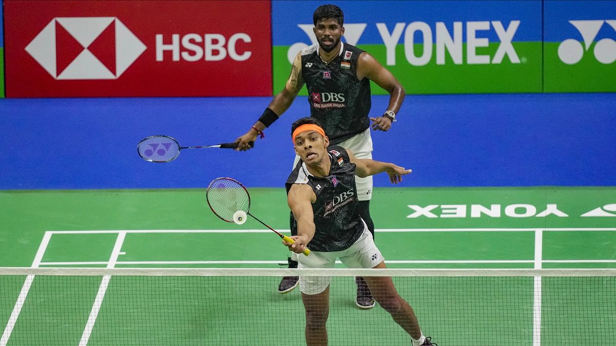 #Badminton | Men's doubles pair of Chirag Shetty and Satwiksairaj Rankireddy finished 2nd at the #IndiaOpen final.