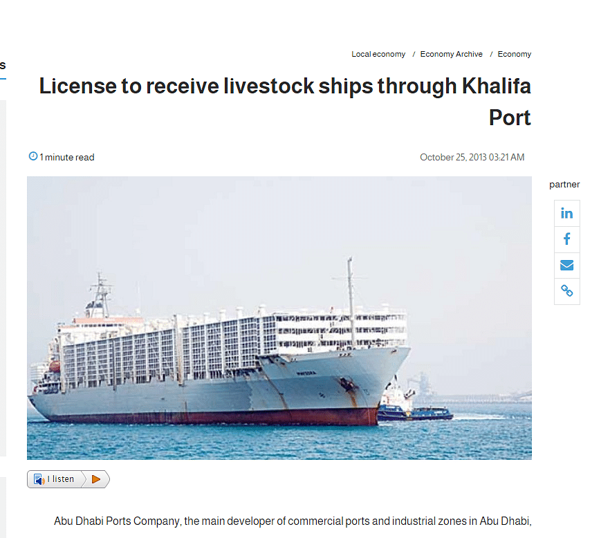 There are no news reports or information available to support the fact that the India-bound ship was carrying cows.