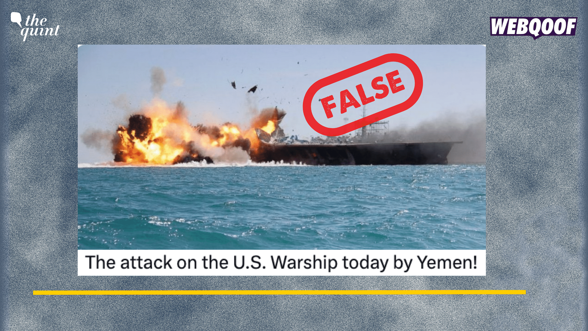 <div class="paragraphs"><p>Fact-Check: This image shows Iran's attack on a US replica ship during their military drills in 2015.&nbsp;</p></div>
