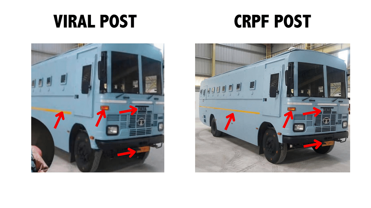 MIDHANI group handed over the bus to the CRPF in 2017. 