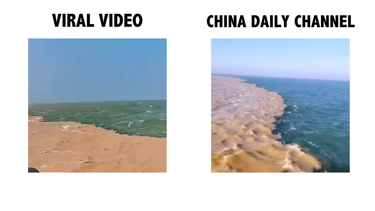 The video shows the Yellow River in China and the Fraser River in Canada. 