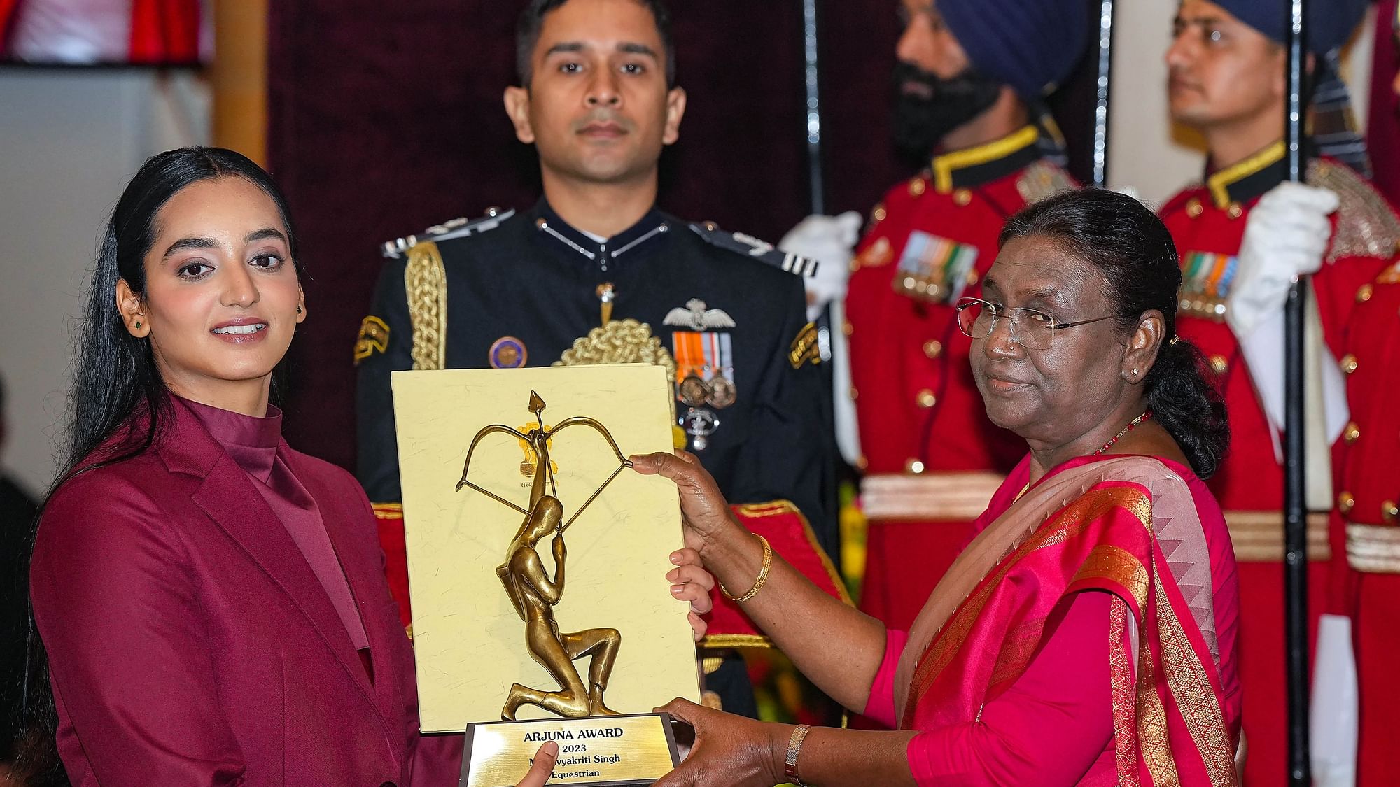 <div class="paragraphs"><p>Divyakriti Singh is the first woman from the country to be honoured with the prestigious Arjuna Award for equestrian sports.</p></div>