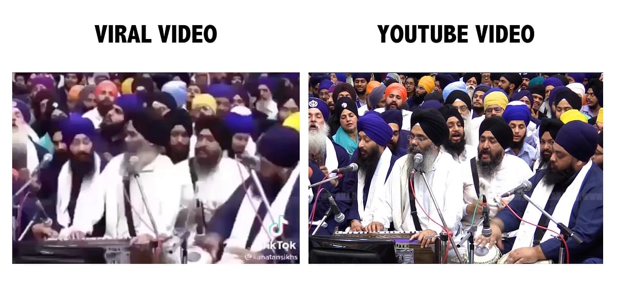 The video dates back to February 2019 and shows an annual Sikh prayer meet in Mumbai, Maharashtra.