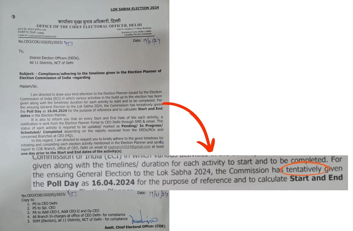 The date mentioned in the viral letter is a "tentative" date given for the purpose of planning and preparation.