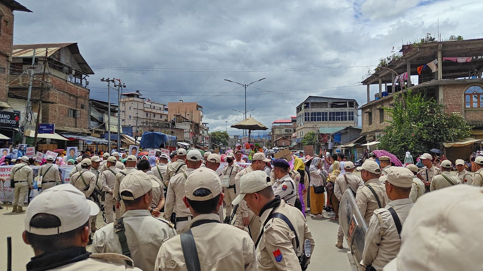 <div class="paragraphs"><p> Police personnel gather to maintain law and order during a protest  in Imphal in August 2023. Image used for representational purposes only.</p></div>