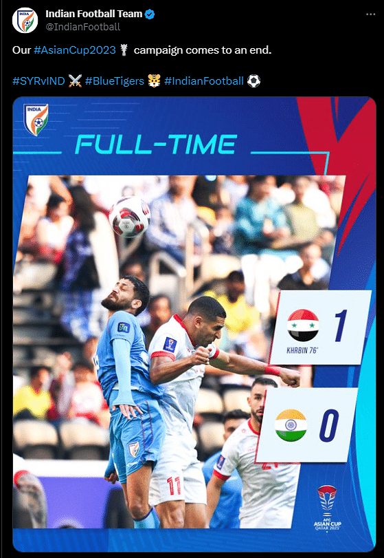 #SYRvIND | #IndianFootball team ended their campaign in Qatar without opening either their points or goals' tally.