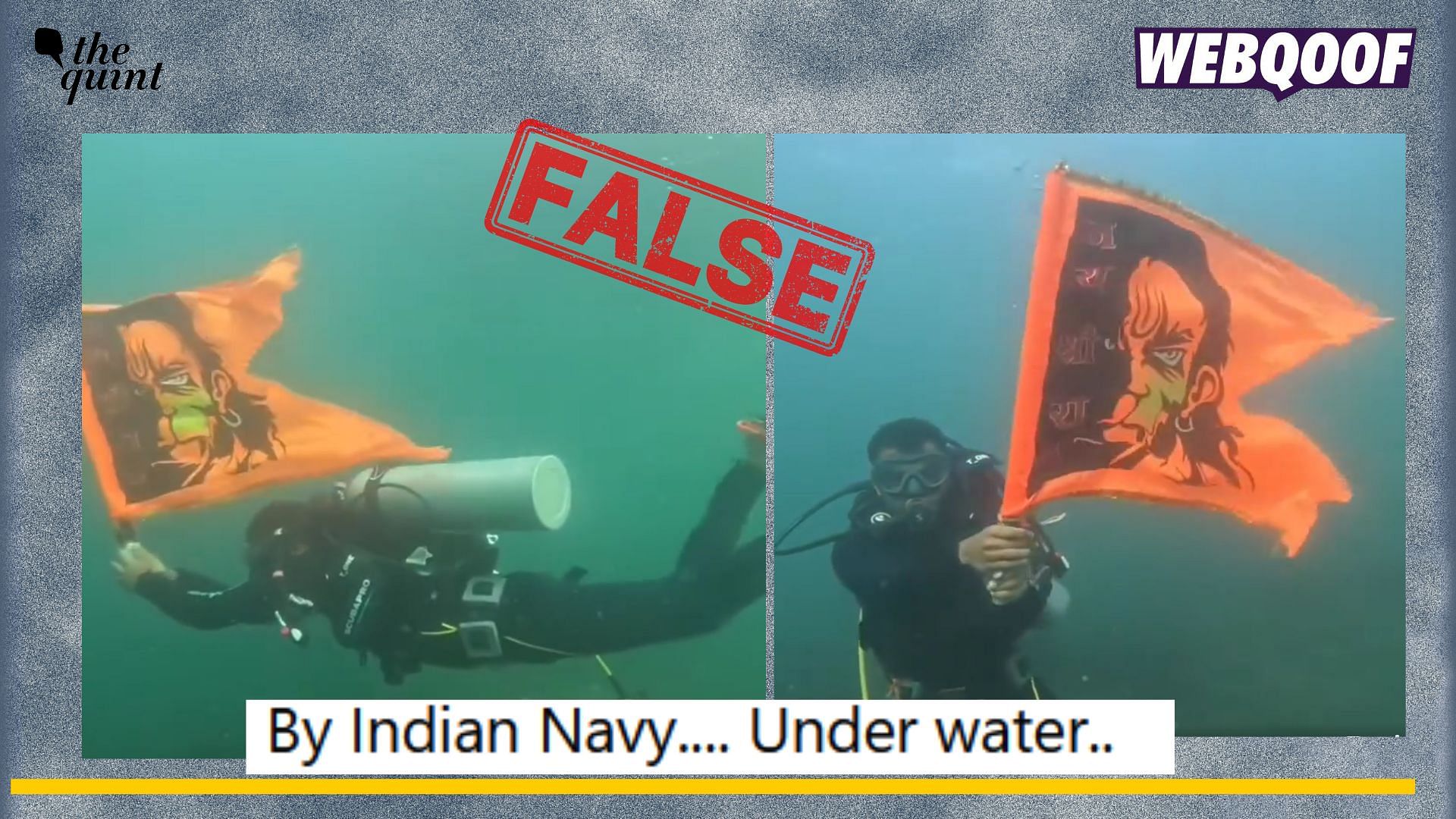 <div class="paragraphs"><p>Fact-check: A false claim about a member of the Indian Navy diving underwater with a saffron flag has gone viral on social media. </p></div>