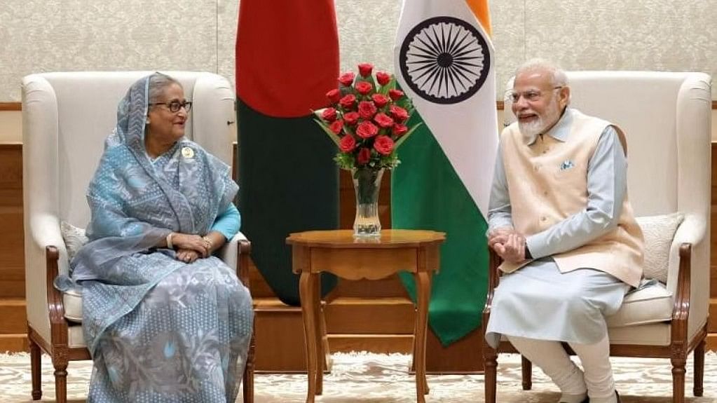 <div class="paragraphs"><p>Prime Minister Narendra Modi with his Bangladeshi counterpart Sheikh Hasina during a bilateral meeting in New Delhi, Sept 09, 2023. Image used for representation only.</p></div>