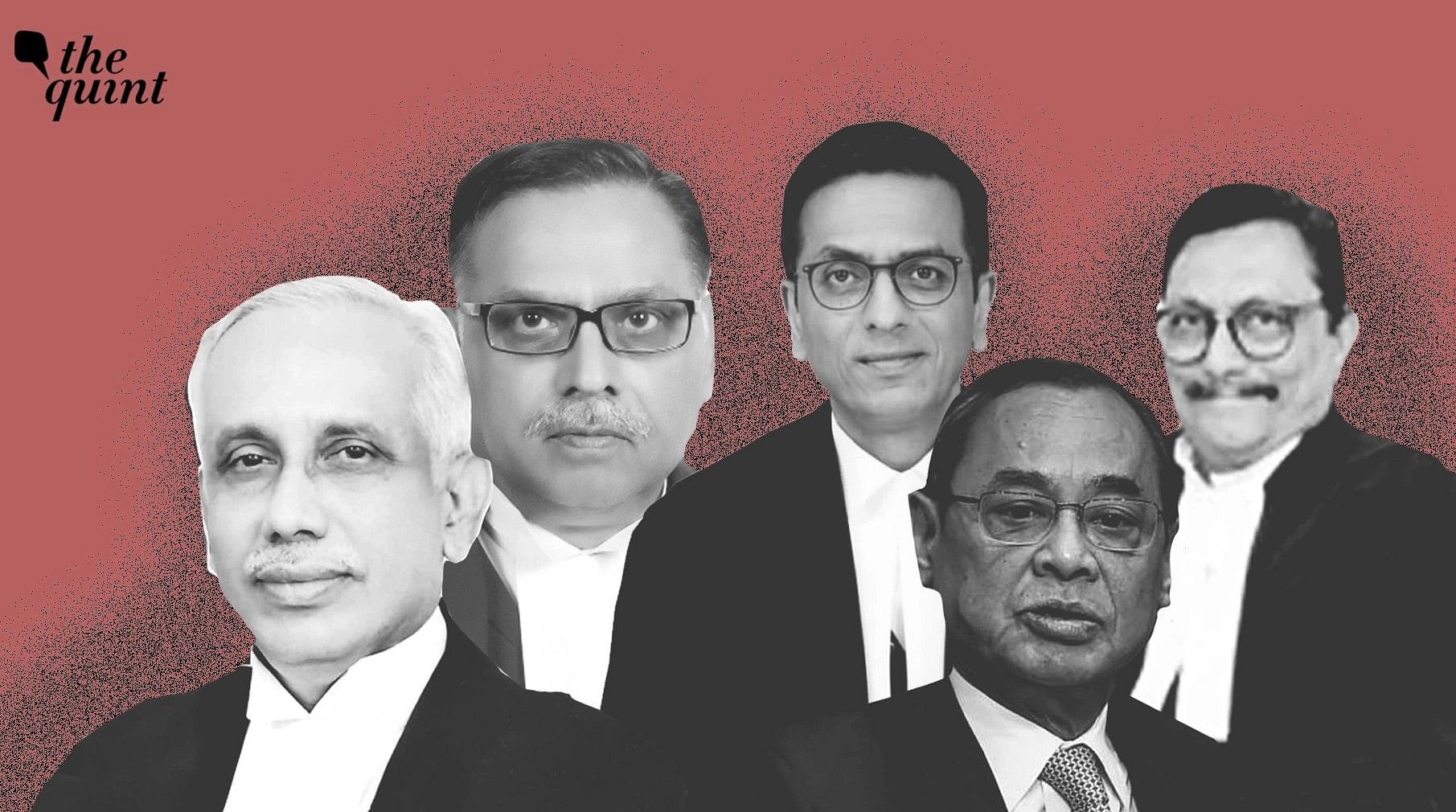 (From L-R) Justices Abdul Nazeer, Ashok Bhushan, DY Chandrachud, Ranjan Gogoi and SA Bobde.