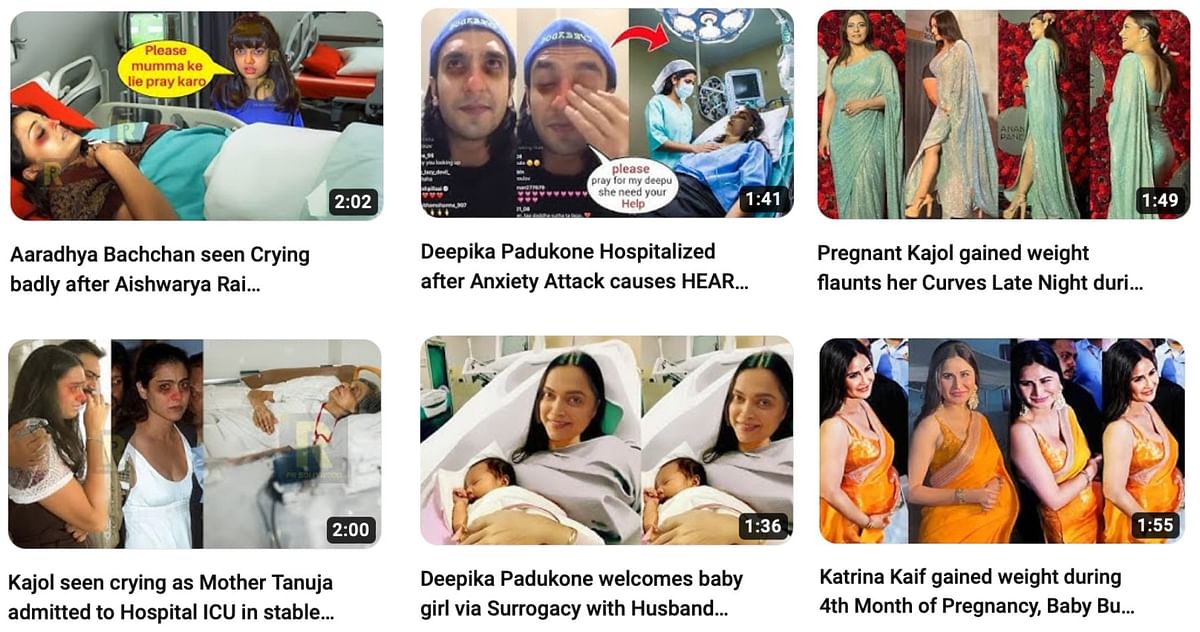 WebQoof uncovers the rampant misinformation and sensationalism surrounding Bollywood stars on YouTube channels.