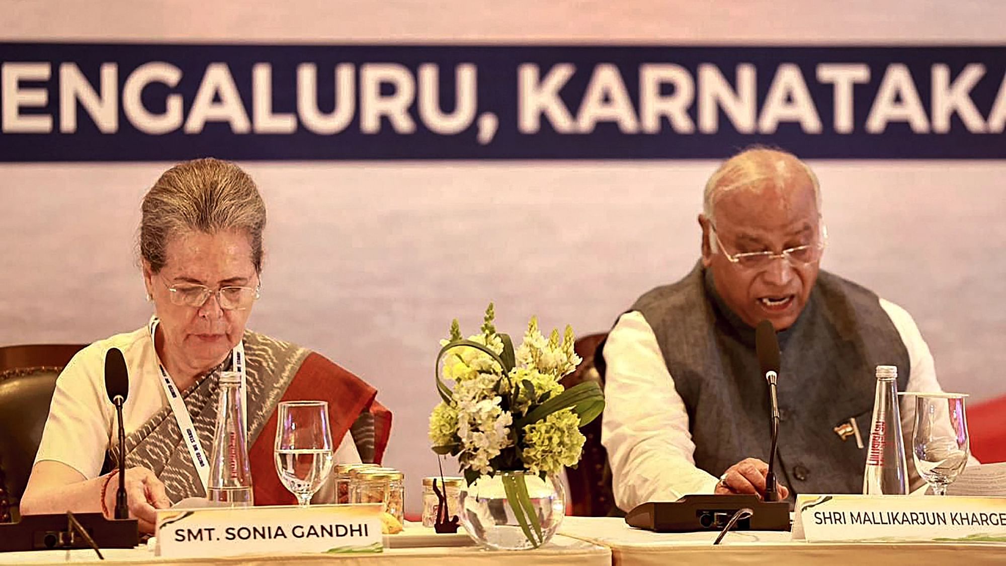 <div class="paragraphs"><p>Congress President Mallikarjun Kharge and Sonia Gandhi </p></div>