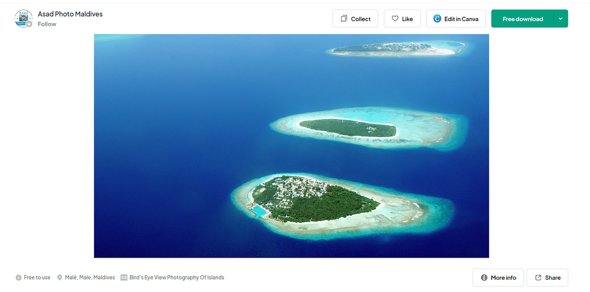 While the first image is from French Polynesia, the other two images are from Maldives. 