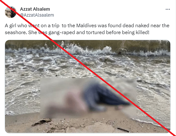 The image is from August 2022 and reportedly shows a realistic sex doll that was found washed up in Thailand.