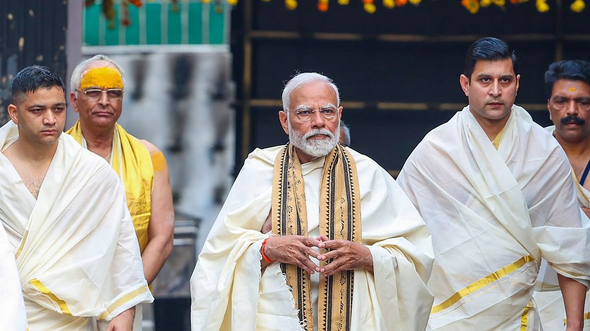 In Photos: PM Modi Visits Guruvayur Temple on Second Trip to Kerala in 2024