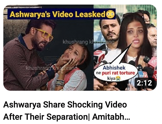 WebQoof uncovers the rampant misinformation and sensationalism surrounding Bollywood stars on YouTube channels.