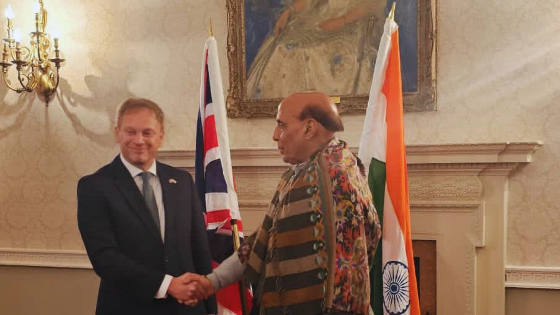 <div class="paragraphs"><p>Indian Defence Minister meeting UK Secretary of State for Defence&nbsp;Grant Shapps.</p></div>
