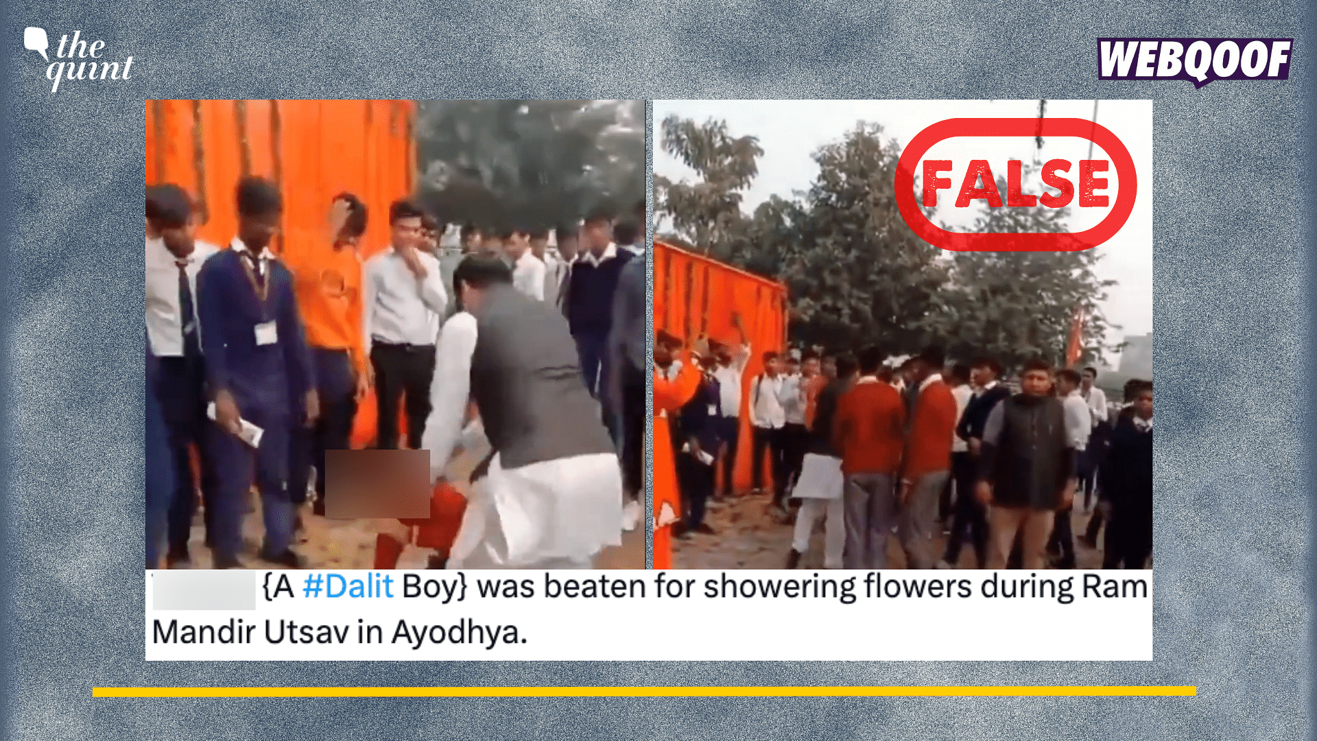 <div class="paragraphs"><p>Fact-Check: This video is from Faridabad and shows a school student being thrashed by two school teachers.&nbsp;</p></div>