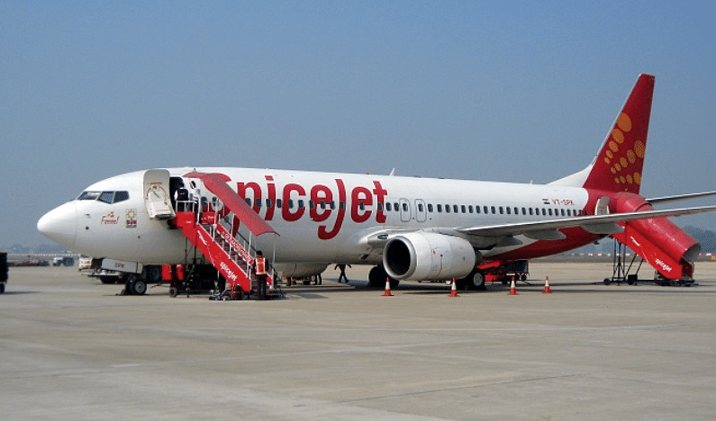 <div class="paragraphs"><p>SpiceJet crew slips 'don't panic' note to stuck passenger in toilet, assures help upon landing.</p></div>