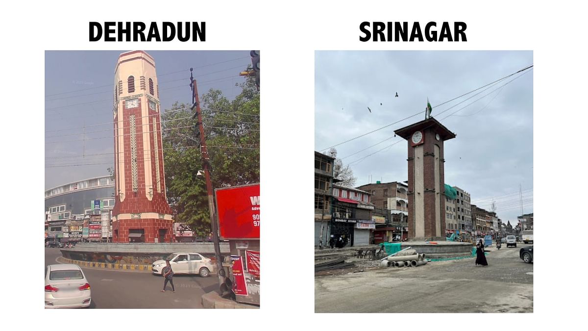 We found that the video showed images of Lord Ram being projected on the clock tower in Dehradun, Uttarakhand.