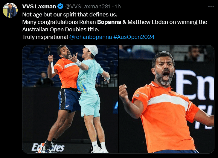#AusOpen | From Prime Minister Narendra Modi to cricketers, Indians celebrated the victory of #RohanBopanna.