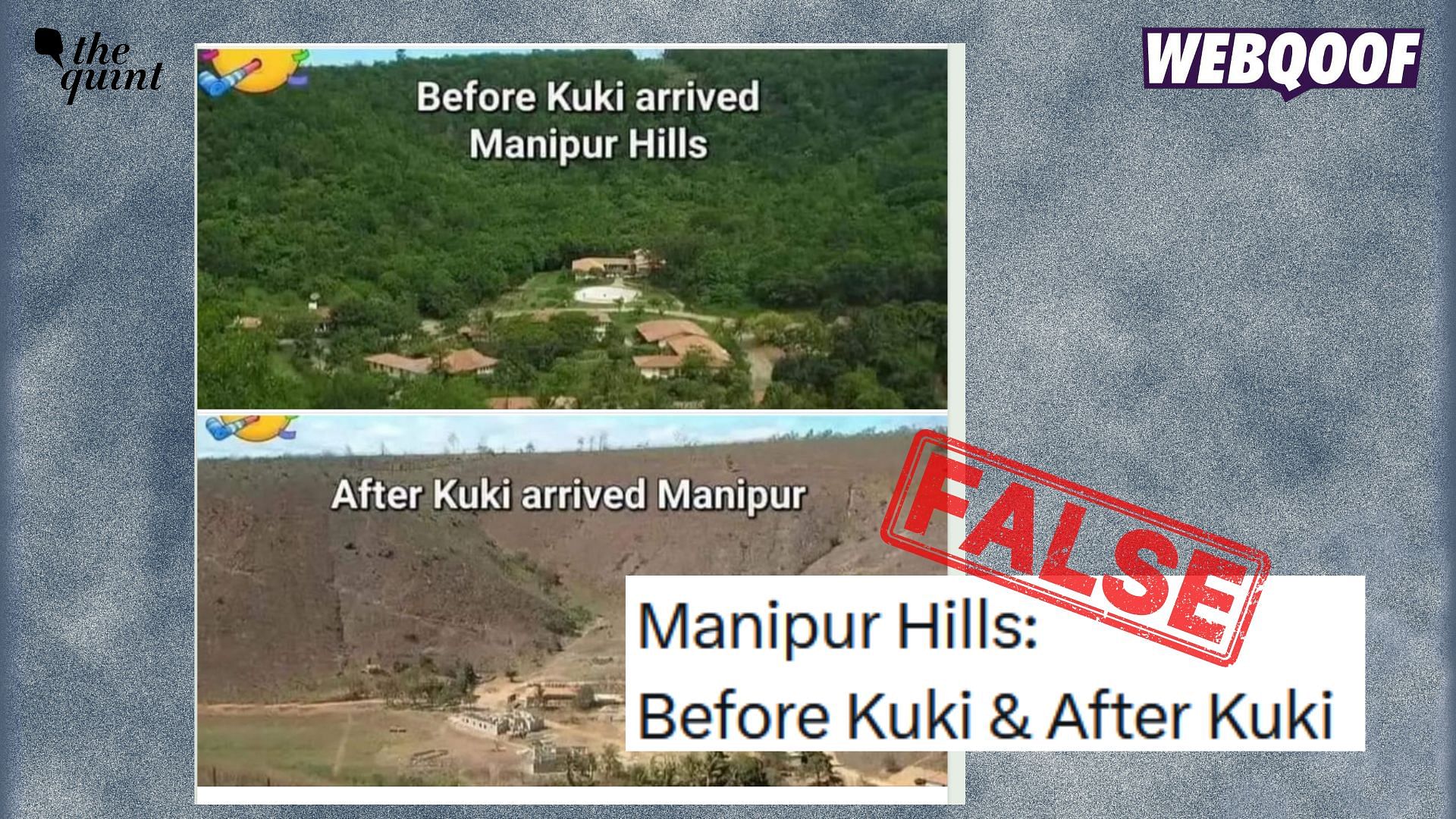 <div class="paragraphs"><p>Fact-check: Images from Brazil are being shared to claim that it shows the difference between the condition of Manipur hills before and after Kuki's arrival.</p></div>
