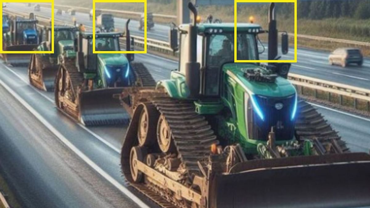 The image depicting modified tractors is actually generated using AI tools and does not show real visuals.