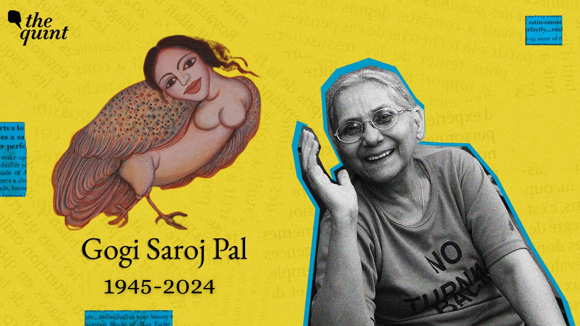 <div class="paragraphs"><p>Gogi Saroj Pal, the first feminist artist of India famous for her works such as 'Kinnari' and 'Kamdhenu', passed away on 27 January 2024. The Quint pays a tribute to this eminent painter-sculptor.</p></div>