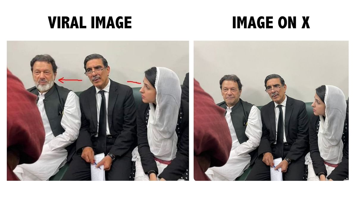 The original image, which dates back to August 2023, shows Imran Khan in a clean shaven look
