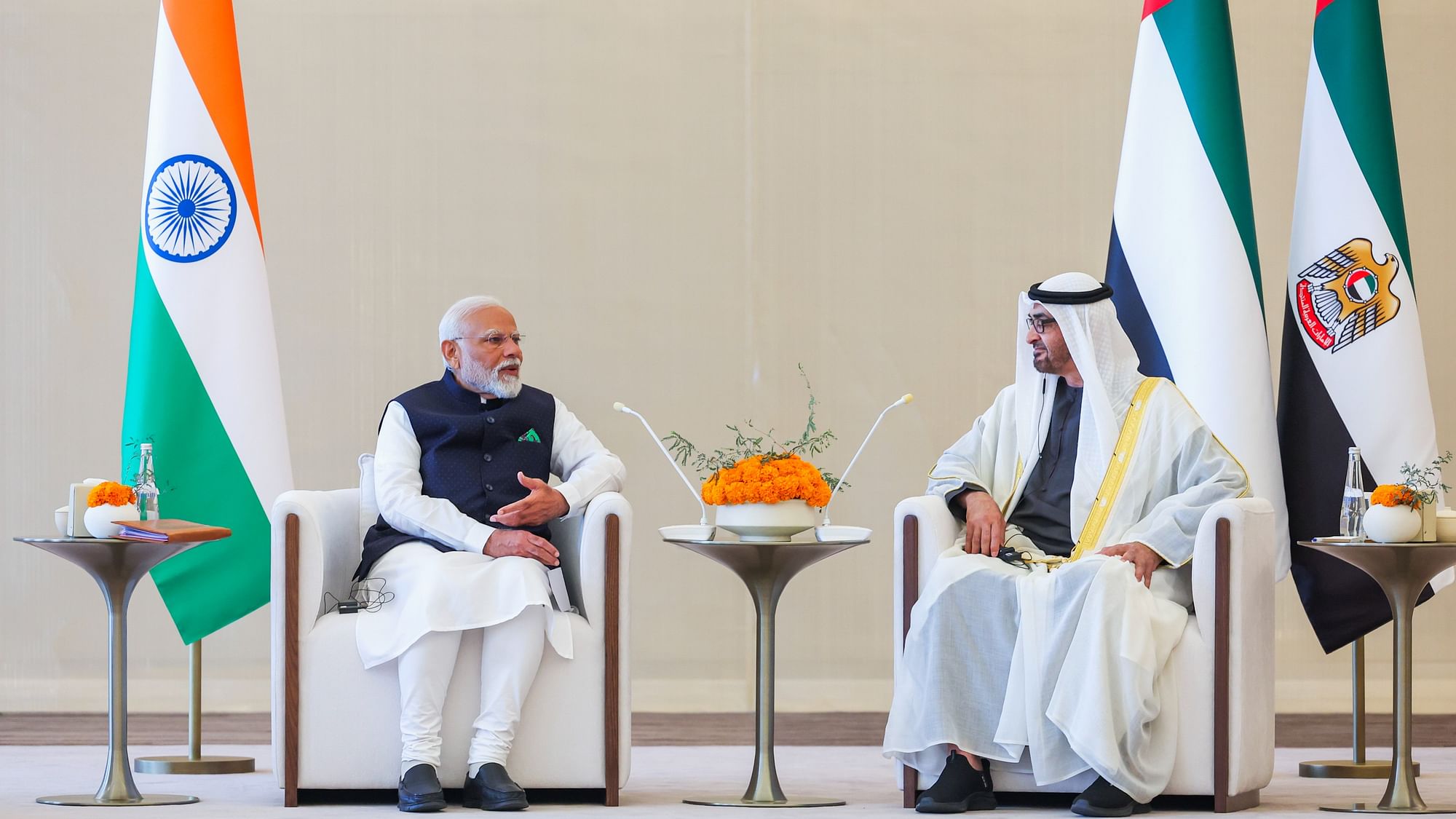 PM Modi Holds Talks With Mohammed bin Zayed Al Nahyan After Landing in UAE