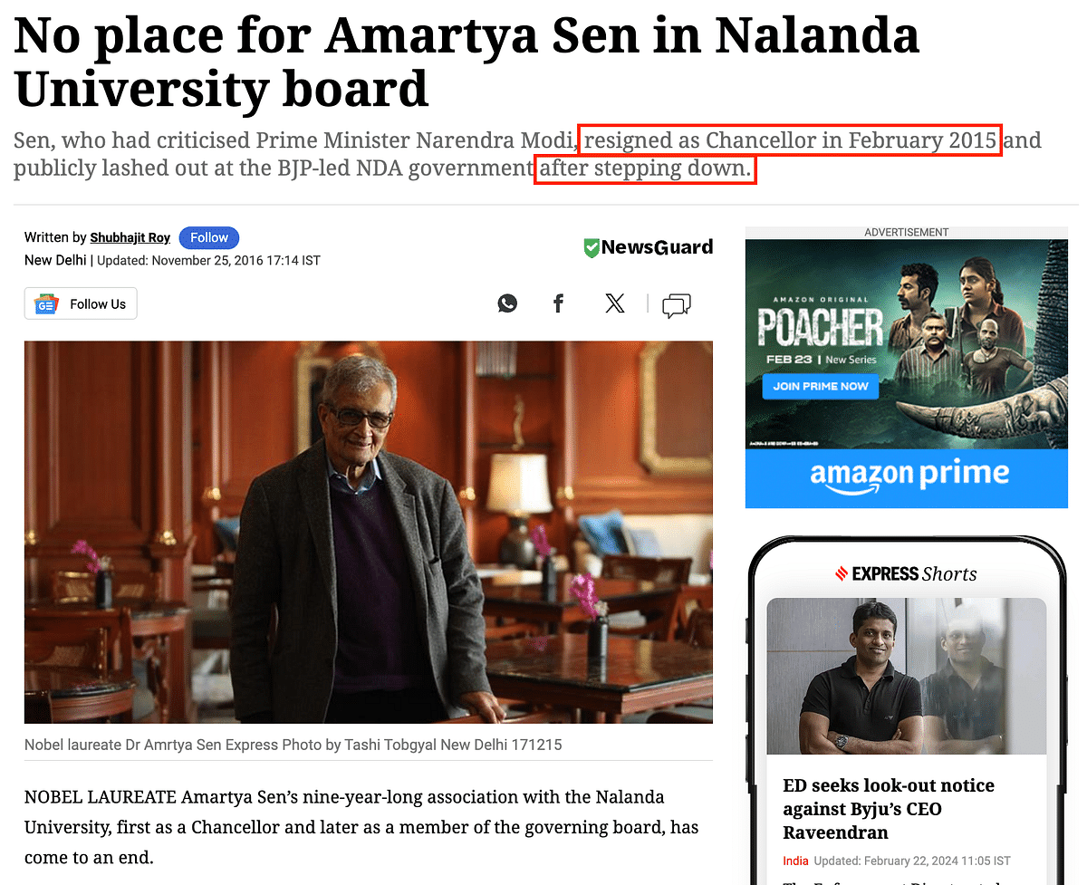 The claims made about former PM Singh and Amartya Sen in the viral post are either misleading or false.