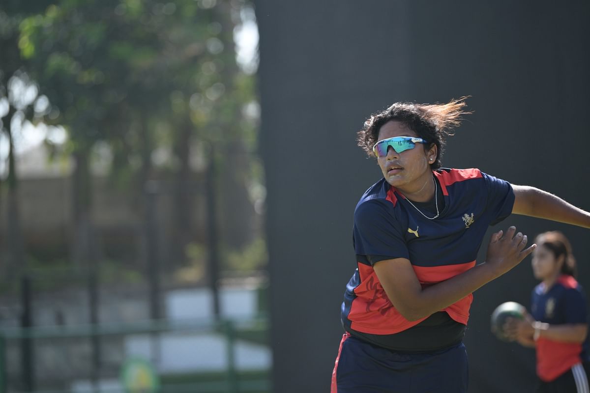 RCB leg-spinner Asha Shobana the first Indian to achieve a remarkable five-wicket haul in the #WPL.