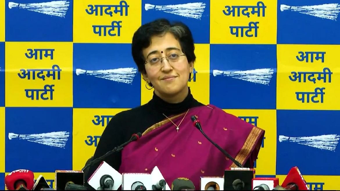 <div class="paragraphs"><p>Aam Aadmi Party leader Atishi addressed a press conference from AAP headquarters in Delhi.</p></div>