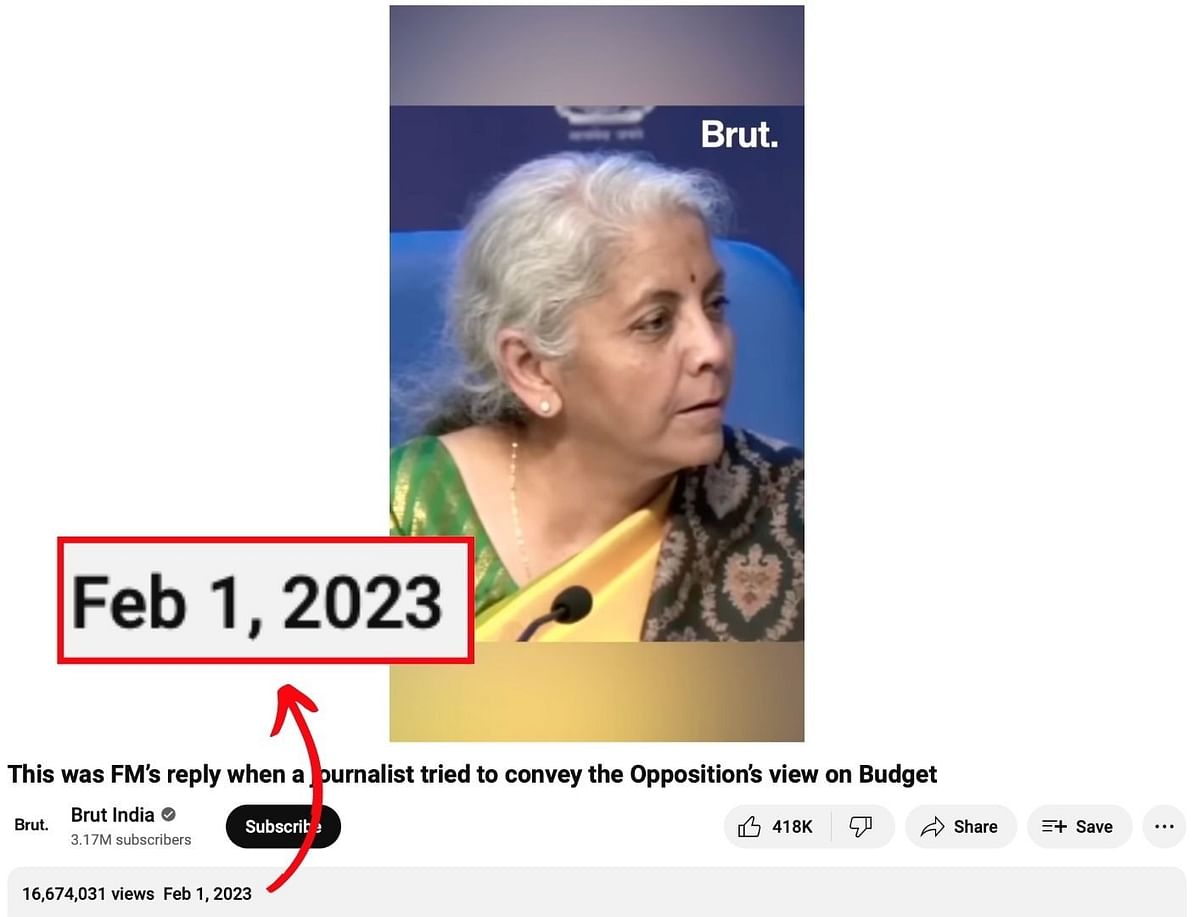 The video was taken in 2023, during the press conference held after the presentation of budget for FY 2023-2024.