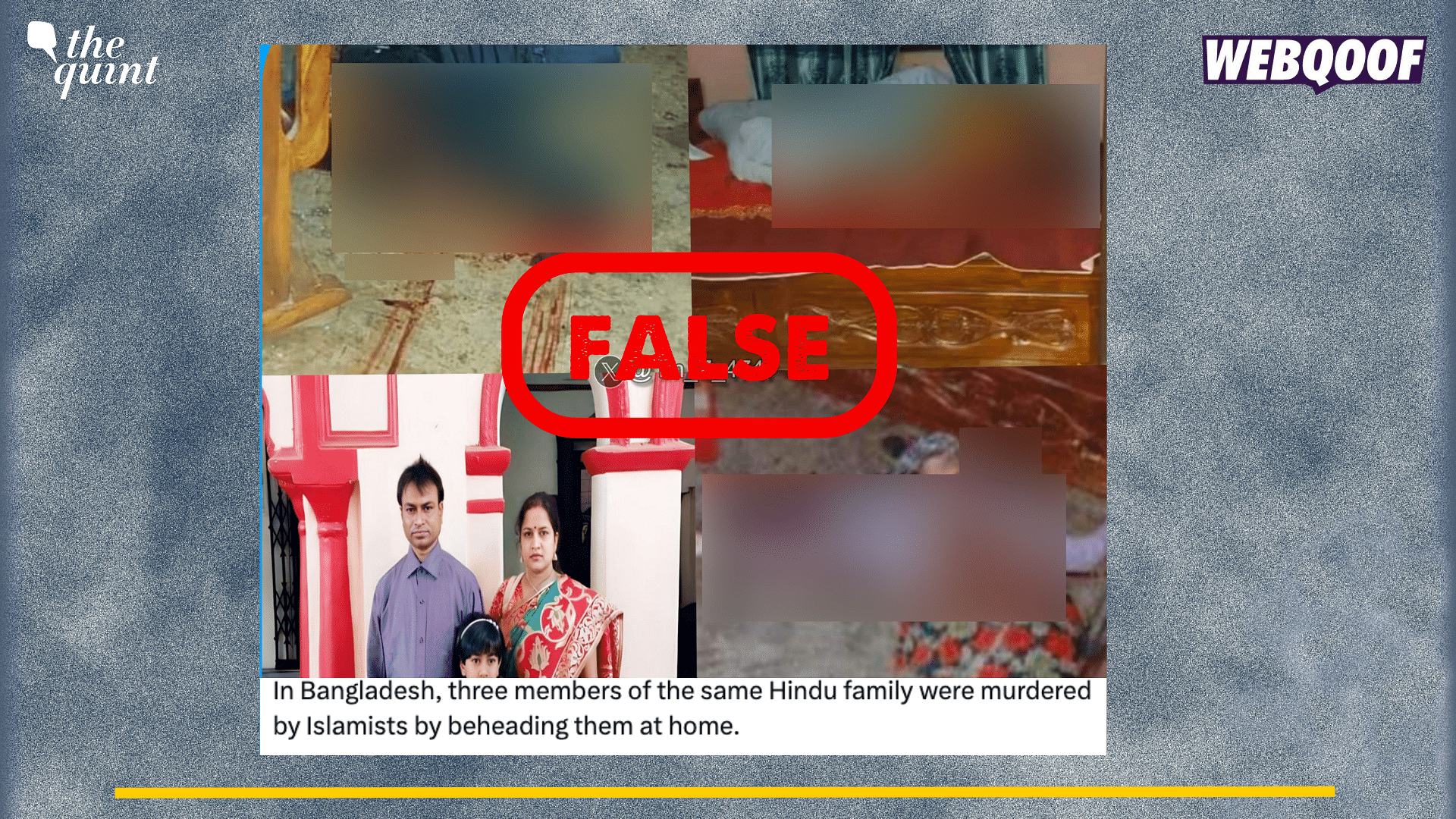 <div class="paragraphs"><p>Fact-Check: The Hindu family was killed by their nephew.&nbsp;</p></div>