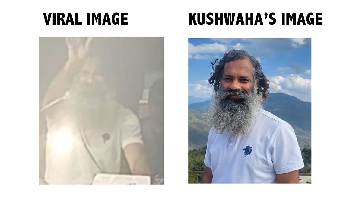 The person seen in the viral image was identified as Madhya Pradesh Congress worker Rakesh Kushwaha.