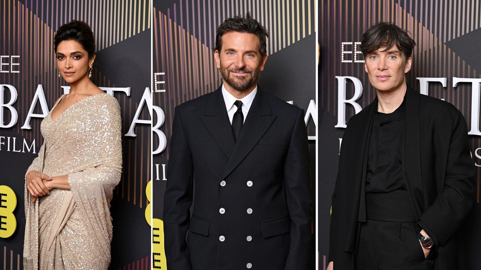 <div class="paragraphs"><p>Deepika Padukone, Bradley Cooper, Cillian Murphy at the BAFTA red carpet.&nbsp;</p></div>