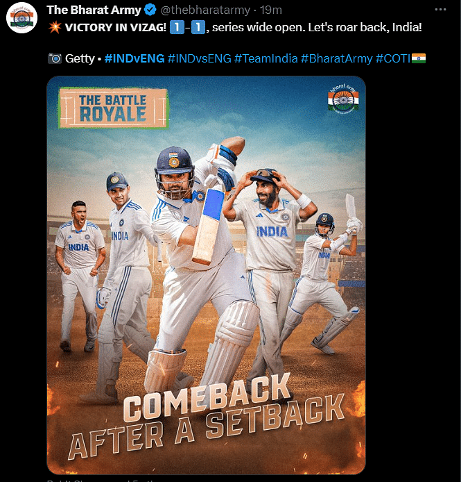 #INDvsENG | Indian fans celebrated a 106-run win, as the team delivered in Vizag. Here's how social media reacted: