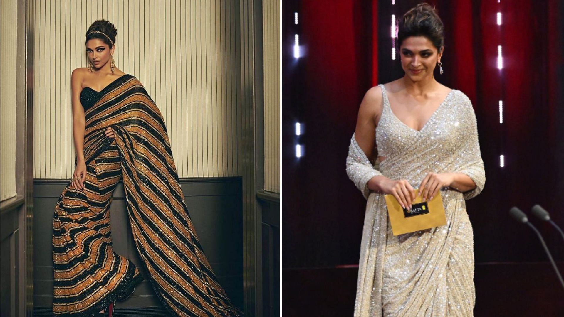 Deepika Padukone raises the fashion bar higher in exquisite blue saree |  Times of India