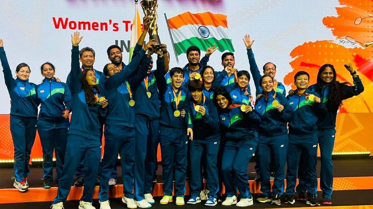 <div class="paragraphs"><p>Indian women's team received praises after claiming the maiden Badminton Asia Championships gold&nbsp;</p></div>