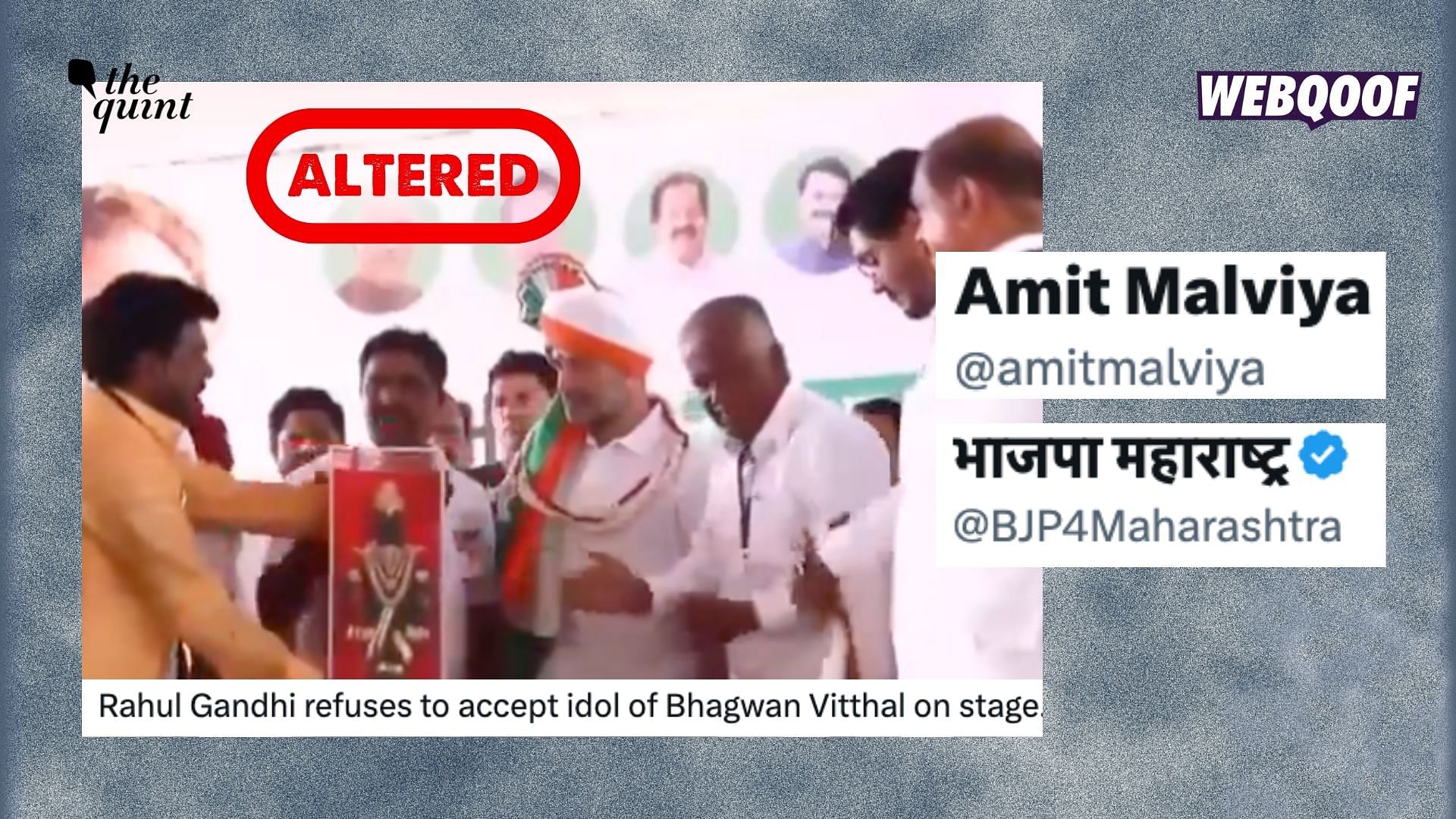 <div class="paragraphs"><p>Fact-Check: This video is cropped. Rahul did accept the statue.&nbsp;</p></div>