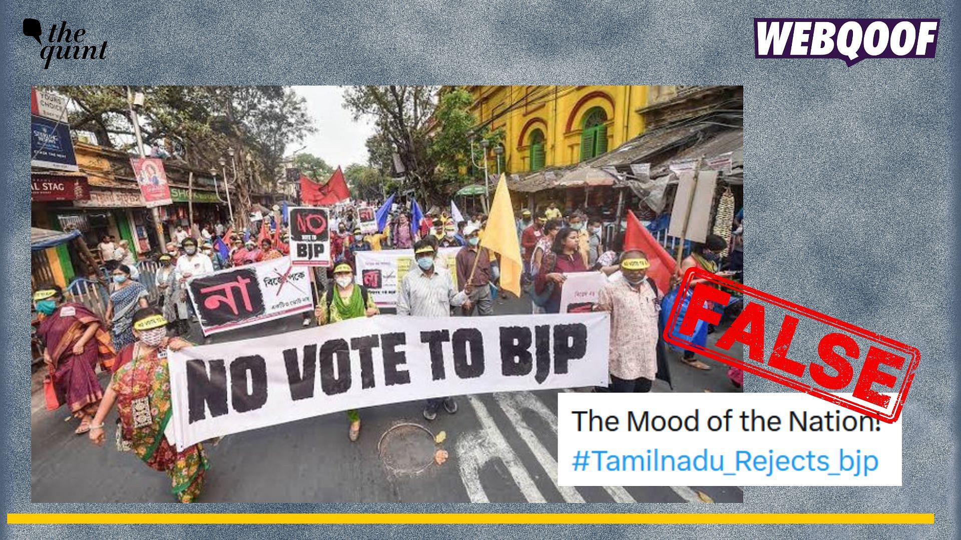 <div class="paragraphs"><p>Fact-check: An old image from Kolkata is being falsely shared as a recent anti-BJP rally in Tamil Nadu.</p></div>