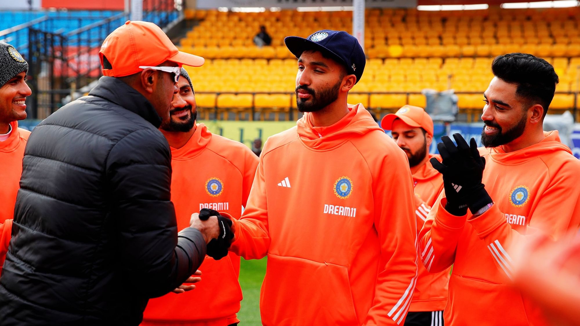 <div class="paragraphs"><p>India vs England, 5th Test: Devdutt Padikkal received his maiden Test cap from Ravichandran Ashwin, who is playing his 100th Test.</p></div>