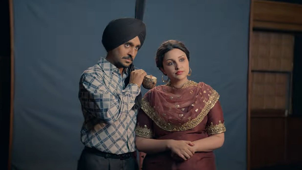 <div class="paragraphs"><p>Diljit Dosanjh and Parineeti Chopra in a still from the trailer.</p></div>