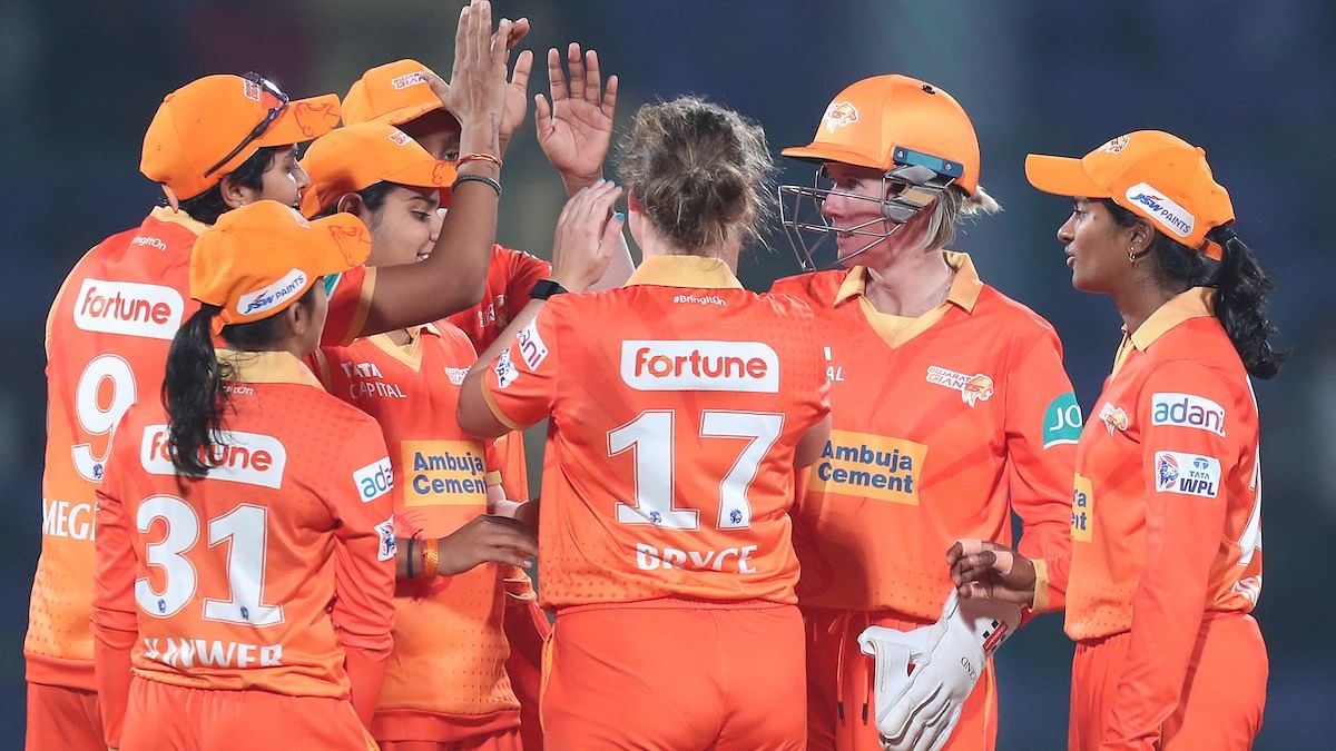 <div class="paragraphs"><p>Gujarat Giants players celebrate the win during match thirteen of the Women’s Premier League 2024 between Gujarat Giants and Royal Challengers Bangalore held at the Arun Jaitley Stadium, New Delhi </p></div>