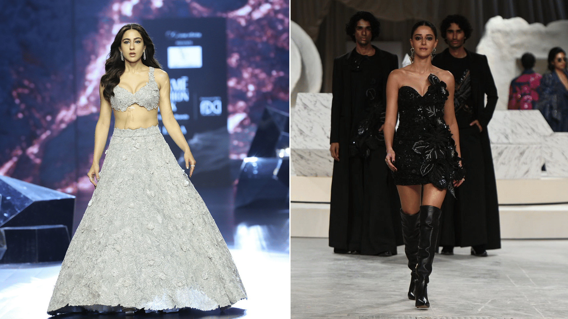 <div class="paragraphs"><p>Ananya Panday, Sara Ali Khan Walk The Ramp at Lakme Fashion Week.</p></div>